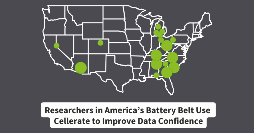 Stylised map showing the U.S. Battery Belt from Michigan to Georgia