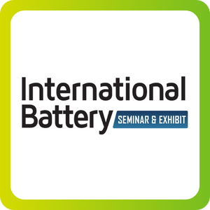 A square image showcasing an upcoming event: international battery seminar